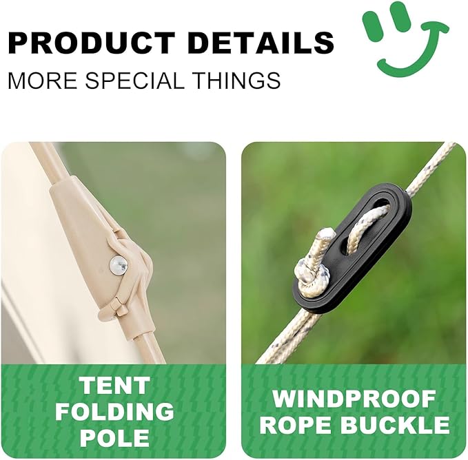 WHYATT Camping Tents, Tent Waterproof, Outdoor Folding Portable Camping Tents, Backpacking Tent Family Hiking, Easy Installation (Size : Small)
