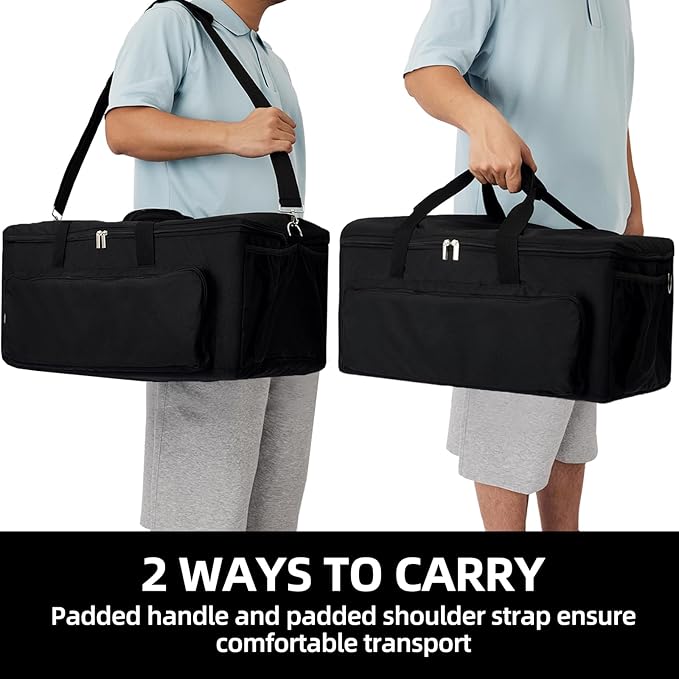 Gas Grill Carry Bag for Megamaster 1 Burner Portable Grill, Water-Resistant, Rip-Proof Material, Barbecue Bag for Camping, Outdoor Cooking, Black