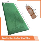 C·WILDYFIELD 4 INCH Thick Self Inflating Sleeping Pad with 9 R Value, Foam Camping Mattress, Ultra Thick Comfort Camping Mattress, Inflatable Foam Camping Pad, Portable Comfortable Sleeping Pad