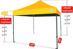 10'x10' Pop Up Canopy Tent Commercial Instant Shelter with Heavy Duty Roller Bag, 4 Canopy Sand Bags, 10x10 FT Blue