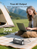 Portable Power Bank with AC Outlet 99.9Wh 27000mAh Laptop Charger, External Battery Pack 110V 70W Portable Power Station for Travel, Camping, Office, Blackout Emergency