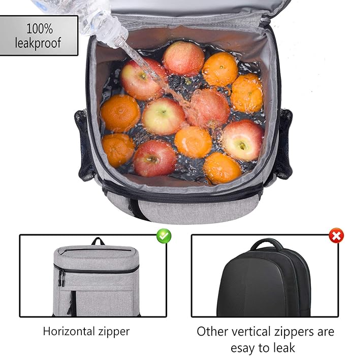 FORICH Soft Cooler Backpack Insulated Waterproof Backpack Cooler Bag Leak Proof Portable Small Cooler Backpacks to Work Lunch Travel Beach Camping Hiking Picnic Fishing Beer for Men Women