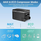 Antarctic Star 12 Volt Refrigerator,68QT(64L)Electric Cooler Compressor, -4℉~68℉ Portable Refrigerator,Car Fridge 12/24V DC 100-240V AC Portable Freezer with Wheels&2 Baskets for Camping,RV,Car,BLACK