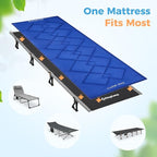 KingCamp Cot Mattress Pad, Portable Lightweight Cot Mattress, Non-Slip Camping Mat Soft Comfortable Non-Slip Cot Pad for Camp, RV Bunk
