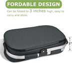 Tirrinia Large Insulated Picnic Basket, 34L Water-Resistant & Leakproof Collapsible Portable Cooler Basket with Aluminium Handle for Travel, Shopping, Camping, Foldable Grocery Bag, Grey