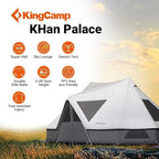 KingCamp Canvas Bell Yurt Tents, 4 Seasons Large Waterproof & Windproof Luxury Glamping Tent w/Stove Jack for Family Outdoor Camping, Hunting, Parties
