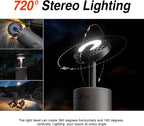 Camping Lantern Rechargeable, Portable Magnetic Camping Lights with 12000mAh Battery, Telescoping IPX6/IPX7 Waterproof Flashlights, Camping Lamp for Emergency, Camping, Hiking (Tactical Brown)