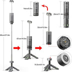 Camping Lights Rechargeable, Detachable Camping Lantern with Stand, Telescopic Waterproof Camp Lamp, Magnetic Work Hanging Light, LED Tent Flashlights for Emergency (Slate Gray Pro)