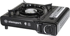 Stansport Portable Outdoor Butane Stove, Black, 13.38" L x 10.82" W x 4.33" H