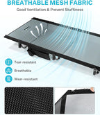 Gonex 31.5" Extra Wide Camping Cot with Breathable Mesh Fabric Supports 350lbs, Portable Ultralight Folding Cot Bed for Adults Travel, Beach, Home, Sleeping (Mesh)