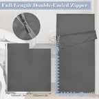 Sleeping Bag Liner,Long Staple Cotton, Adult Sleep Sack & Travel Sheets,Travel Sleep Sack for Backpacking, Hotels & Hostels Lightweight Travel Sheet Camping Sheets,Has Full Length Zipper