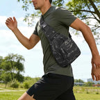 Viriber Tactical Backpack, Waterproof Military Cross-body Molle Sling Shoulder Backpack Chest Bag for Outdoor Every Day Carry Black Camo