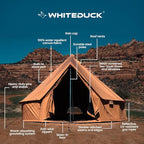 WHITEDUCK Regatta Canvas Bell Tent - w/StoveJack, Waterproof, 4 Season Luxury Camping and Glamping Yurt Tent Outdoor