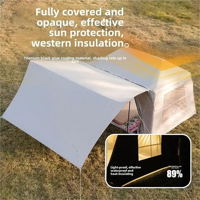 4-5 Person Outdoor Camping Awning Tent - Quick Open Waterproof Anti-UV Beach Fishing Picnic Park Family Shade Tent