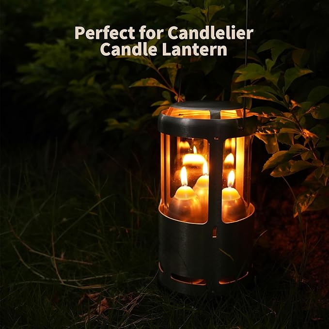 15-Hour Natural Beeswax Candles Compatible with Candle Lanterns - Smokeless Clean Long Lasting Burning for Outdoor, Camping, Emergency, Survival Emergency Preparedness- 10Pack