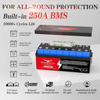 12V 660Ah(2Packs) LiFePO4 Battery Small Size, 16.8KWh Lithium Battery with 250A BMS, Up to 10000+ Rechargeable Cycles, Perfect for RV Camping, Trolling Motor, Solar Power Storage (12V*660Ah*2Packs)
