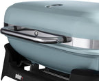 Weber Lumin Portable Outdoor Electric Barbecue Grill for Small Spaces and Travel, Ice Blue