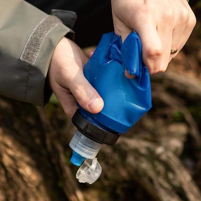 Filter Water Bottle – Foldable Sports Bottle with Built-In Filtration System for Safe Drinking and Hydration on the Go| Portable Water Purifier for Outdoor Survival, Use, Camping, Hiking, Ba