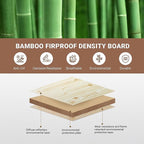 KingCamp Bamboo Folding Table Environmental Camping Table with Adjustable Height Aluminum Legs Heavy Duty 4-Folds Portable Camp Tables for Travel, Picnic, Party, Beach, 1-2 People