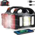 Versatile Solar Flashlight with Dual Charging Modes | 4 Light Modes USB/Solar Powered| Portable Emergency Charger & Outdoor Camping Light (Red-2pcs)