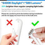 6400K 2G7 Base Camping Lantern Bulb Replacement for Rayovac F9w-1, Kandolite 96500, Coleman, Ozark Trail | 4 Pin, 580 Lumens, 10,000 Hour Lifespan