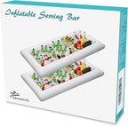 Jasonwell Inflatable Serving Bars Ice Buffet Salad Serving Trays Food Drink Holder Cooler Containers Indoor Outdoor BBQ Picnic Pool Party Supplies Luau Cooler w Drain Plug