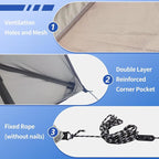 13x13 Canopy Replacement Top with Air Vent Silver Coated Fit for Coleman Oasis 1606532 2156426 2156428, Waterproof 300D Oxford for Outdoor Pop Up Canopy Tent Cover (Replacement Top Only)