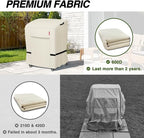 Porch Shield 34W x 24D x 46H inch Premium Gas Grill Cover Up to 32 inch, Waterproof and Fade Resistant 600D BBQ Covers for Weber, Brinkmann, Char-Broil and More, Light Tan
