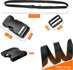 Premium Utility Straps with Quick Release Buckle Adjustable Short Nylon Tie Down Straps for Backpack Lashings Camping Gear Sleeping Bag Mattress Conveyor Belt Luggage