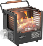 3-in-1 Portable Gas Fire Pit, 5200 BTU Butane Gas Heater and Stove, Real Flame Tabletop Fire Bowl with Safety Protection for Outdoor, Camping, Fishing