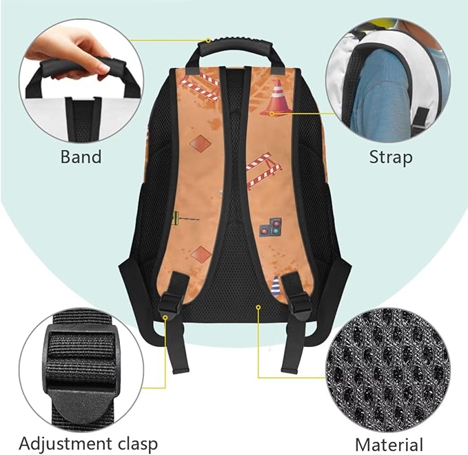 Boys Backpack and Lunch Box Set Crane Elementary School Backpack for Boys Back to School Supplies Back Pack Purse Knapsack for Daycare
