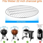 Coolbird 17 Inch Charcoal Grill Grate, Compatible with Weber 7441, Fits Various 22 Inch Weber Charcoal Grills, Replacement Grate