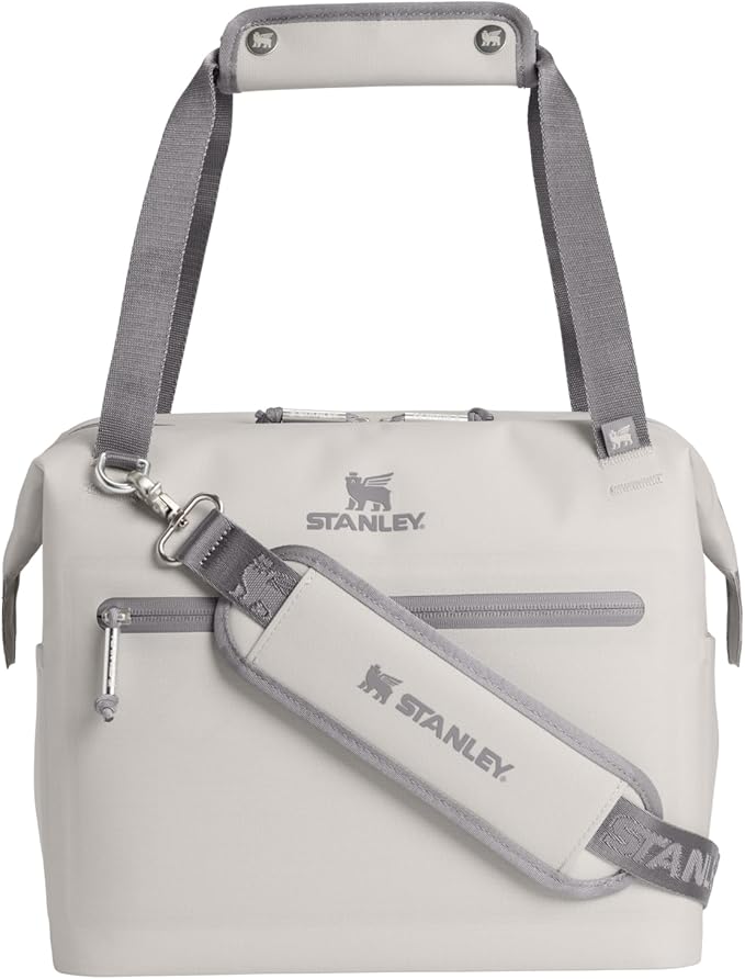 Stanley All Day Julienne Midi Soft Cooler Bag and Lunch Box 12 Quarts | 20 Can Cooler with Handles and Strap | Stays Cold for Hours | Insulated Travel Bag with Zipper | BPA-Free | Ash