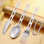18-Piece Silverware,Service for 6，Serving Set,Camping Utensils，430 Camping Stainless Steel Cutlery Set，Camping Outdoor Knife,Easy to Carry Without Taking Up Space，Dishwasher Safe