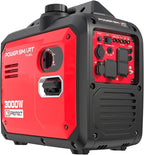 PowerSmart 3000W Portable Inverter Generator, Gas Powered with CO Alarm, Parallel Ready, 121.6cc 4-Stroke OHV Engine, Super Quiet for RV Camping and Home Emergency Backup
