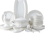 Bone China Dinner Sets Nordic Creative Phnom Penh Combination Ceramic Tableware Suit Suitable for Gifts Wedding Hotel 60 Piece