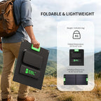 EBL 100 Watt Solar Panel, Foldable Solar Charger for Power Station, Portable Solar Panels w/Kickstands, High Efficiency IP65 Waterproof for Camping, RV, Off-Grid Outdoor
