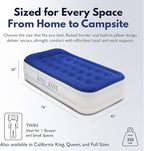 King Koil Luxury Twin Air Mattress with Built-in Pillow Top & Integrated High-Speed Patented Pump – 20" Inflatable Twin Blow Up Airbed for Camping, Home & Guests, Waterproof, 1-Year Warranty