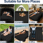 SUV Air Mattress, Car Air Mattress Compatible with Tesla Model Y, Camping Bed for Car Backseat, Inflatable Sleeping Pad with Pump, Truck Jeep Travel Bed for Camping Road Trip (Black)