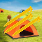 12PCS Plastic Tent Stakes Camping Accessories Camping Tent Stakes Heavy Duty Sand Stakes for Beach Ground Stakes Tent Poles for Camping, Backpacking, Hiking Tent, Hammocks and Outdoor Canopy