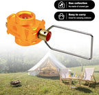 RULLINE Backpacking Fuel Transfer Device Gas Canister Refill Adapter, Portable Outdoor Gas Saver, Camping Canister Vent Valve（Gold）