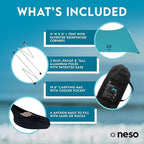 Neso Gigante Portable Beach Tent Sun Shelter - Lightweight Beach Shade Canopy - Easy Setup for Family Outings - Patented Reinforced Corners - UPF 50+ - 8ft Tall, 11 x 11ft - Save The Whales