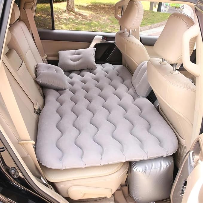 Camping Air Mattress, SUV Inflatable Mattress, Car Inflatable Bed 130x70cm, Flocking Pressure-Resistant PVC Mattress, Self-Driving Camping Sleeping Equipment (Four)
