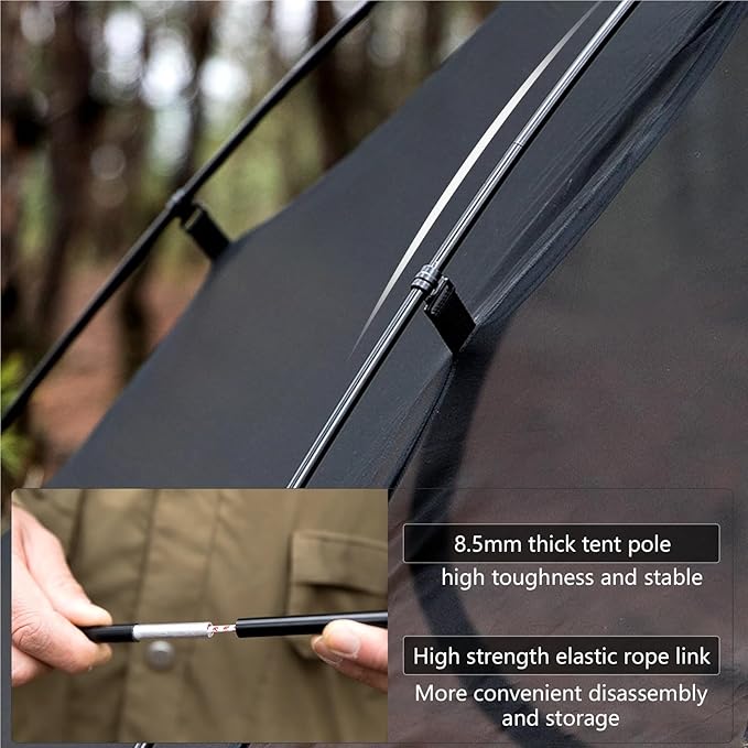 Compatible for 2 Person Camping Tent, Portable Waterproof Double Layer Backpacking Tent for Outdoor Hiking