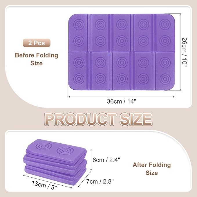 Folding Foam Mat, Mini Portable Lightweight Mini Waterproof Folding Mat Fit for Backpacking Hiking Camping Kneeling Outdoor Activities