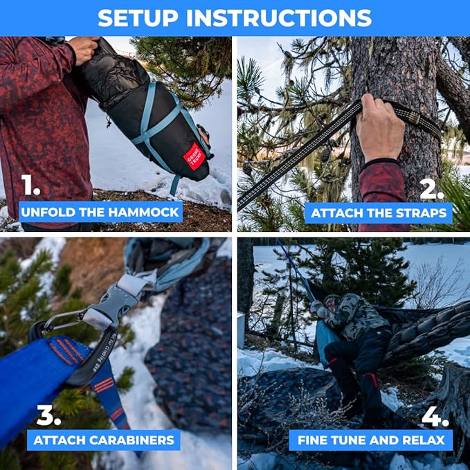 GRAND TRUNK Evolution 20 Down Hammock – Cold Weather Hammock with Integrated Sleeping Bag & Underquilt, 20°F Rated, Lightweight Camping & Backpacking Hammock