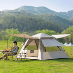 Tents for Camping 3/5 Person Tent Waterproof Beach Canopy Tent Pop Up, Easy Setup Backpacking Tents with Mats, Dome Tent, Family Tent for Outdoor Hiking with Porch (Color : /Green, Size : 3-4 Person
