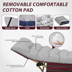 Folding Camping Cot for Sleeping, Portable Cots for Adults, Heavy Duty Cot Bed 550LBS(Max Load), Extra Wider Cots with Large Pocket for Outdoor, Office, Beach
