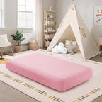 4 Pack Kids Air Mattress Fitted Sheet Only Compatible with Intex Cozy Kidz, Light Pink Toddler Inflatable Mattress Sheets for Travel Camping Airbed & Sleepover Party
