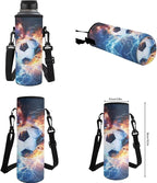 Soccer Backpack with Lunch Box Lightning Bookbag Fashion Lightweight Bookbag for Boys 8-12 with Lunch Box 4 Piece School Bag for Boys 10-12 Outdoor Camping Travel Daypack
